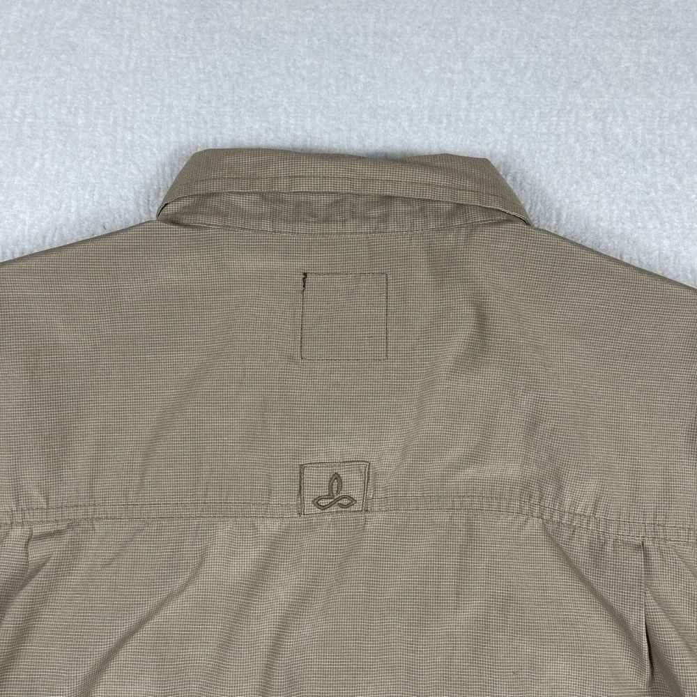 Prana Shirt Mens Large Brown‎ Camping Hiking Casual Outdoors Preppy Work Travel